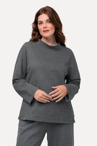 Ulla Popken Sweatshirt Sweatshirt Stehkragen Langarm Biobaumwolle