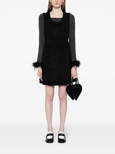 B+ab tweed two-piece minidress - Zwart