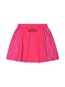 Emporio Armani Kids houndstooth-pattern cotton mini skirt - Roze