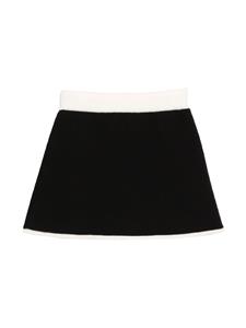 Dolce & Gabbana Kids logo-print wool skirt - Zwart