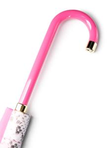 Moschino Paraplu met slangenhuidprint - Roze