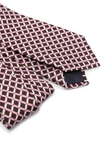 Tagliatore Zijden stropdas met grafische print - Roze
