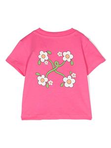 Off-White Kids logo-print cotton T-shirt - Roze