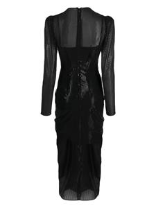 NISSA sequin-embellished midi dress - Zwart