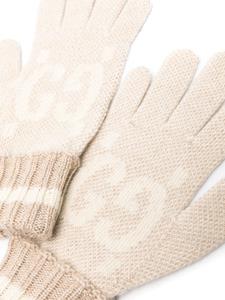 Gucci GG cashmere lamé gloves - Beige