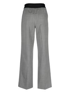 Helmut Lang herringbone elasticated-waistband trousers - Zwart
