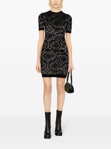 Versace Barocco-jacquard chenille minidress - Zwart