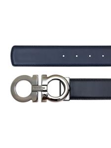 Ferragamo Gancini reversible leather belt - Blauw