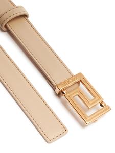Versace Greca buckle leather belt - Beige