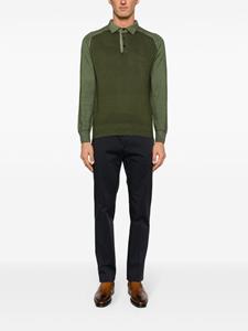 ETRO logo-embroidered knitted polo shirt - Groen
