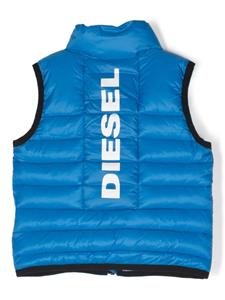 Diesel Kids Bodywarmer met logoprint - Blauw