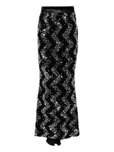 STYLAND sequin-embellished maxi skirt - Zwart