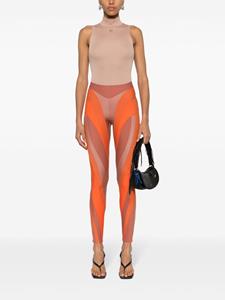 Mugler Spiral panelled leggings - Beige