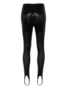NISSA sequin-embellished leggings - Zwart