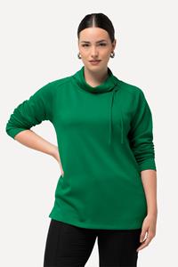 Ulla Popken Sweatshirt Sweatshirt Modalmix Stehkragen Zipper Langarm