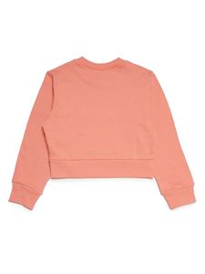 Nº21 Kids Cropped sweater met logoprint - Oranje