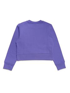 Nº21 Kids Cropped sweater met logoprint - Paars