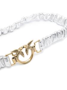 PINKO Love Birds gesmockte riem - Zilver