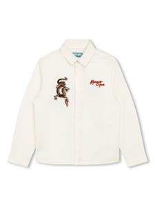Kenzo Kids Shirt met geborduurde kraag - Wit