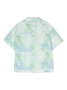 Off-White Kids logo-print cotton shirt - Wit