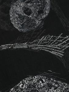 Alexander McQueen crystal skull-intarsia scarf - Zwart