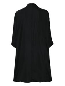 P.A.R.O.S.H. Zijden midi-jurk met V-hals - Zwart