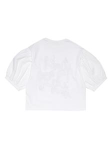 Marni Kids T-shirt met geborduurde bloemen - Wit