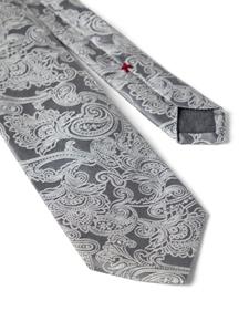 Brunello Cucinelli Zijden stropdas met jacquard - Wit