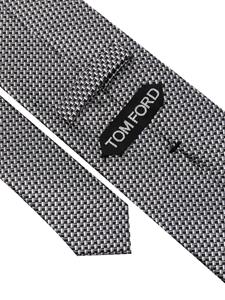 TOM FORD patterned-jacquard silk tie - Grijs