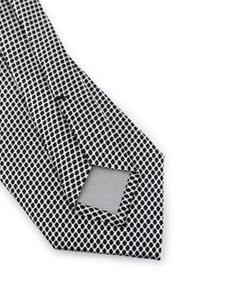 TOM FORD geometric-embroidery silk tie - Zilver