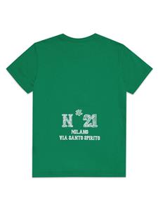 Nº21 Kids T-shirt met logoprint - Groen