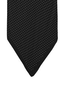 Saint Laurent Zijden sjaal met stippen - Zwart
