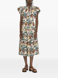 Ulla Johnson Fernanda ruched-design cotton skirt - Beige