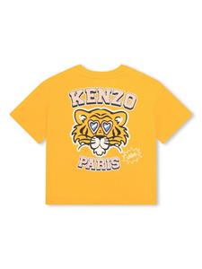 Kenzo Kids T-shirt met tijgerprint - Geel