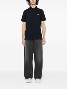 Stone Island piqué cotton polo shirt - Blauw