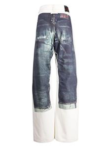Jean Paul Gaultier Trompe L'oleil jeans-print trousers - Wit