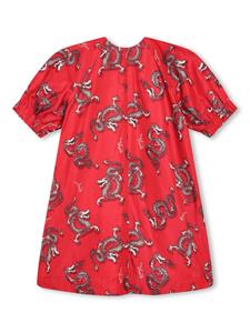 Kenzo Kids graphic-print short-sleeve dress - Rood