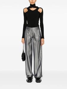 Coperni Low waist pantalon met visgraatpatroon - Zilver