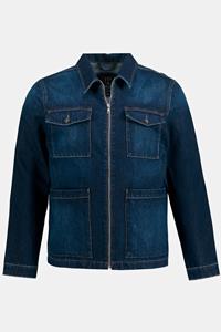 JP1880 Funktionsjacke Jeansjacke Denim Hemdkragen Zipper