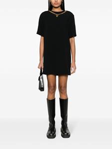 Moschino Mini-jurk van crêpe met bedel - Zwart