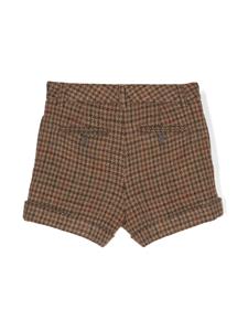 Ralph Lauren Kids Wollen shorts met pied-de-poule-print - Bruin