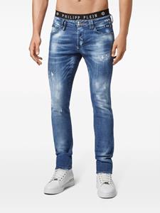 Philipp Plein Gerafelde jeans - Blauw