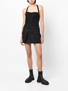 Dion Lee Cargo mini-jurk - Zwart