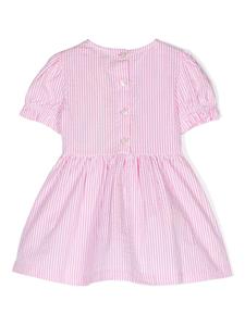Off-White Kids stripe-pattern flared dress (set of two) - Roze