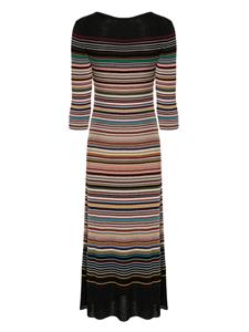Paul Smith Signature Stripe knitted midi dress - Zwart