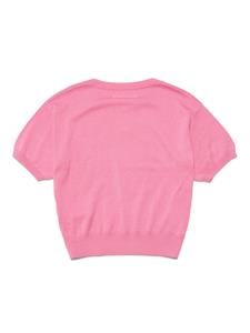MM6 Maison Margiela Kids T-shirt met geborduurd logo - Roze