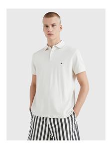 Tommy Hilfiger  Piqué Stretch Polo Weathered White - M - Heren