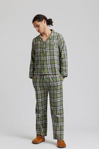 KOMODO Herren vegan Pyjama Set Jim Jam Herren Gots Biologisch Baumwolle Tannengrün