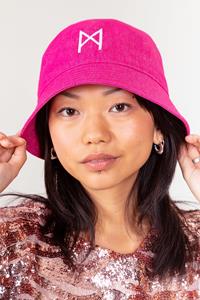 MAHLA Damen vegan Bucket Hat Logo Rosa