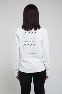 KABOOSH Damen vegan Pullover Unisex Many Faces Ii Weiß